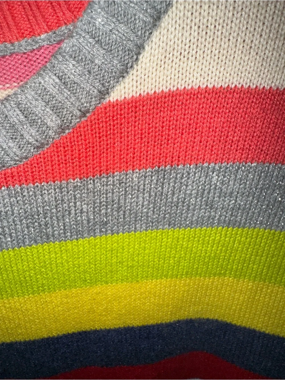 NWT Girls Gap Crazy Stripe Rainbow Striped Sweatwer Girls XL Size 12